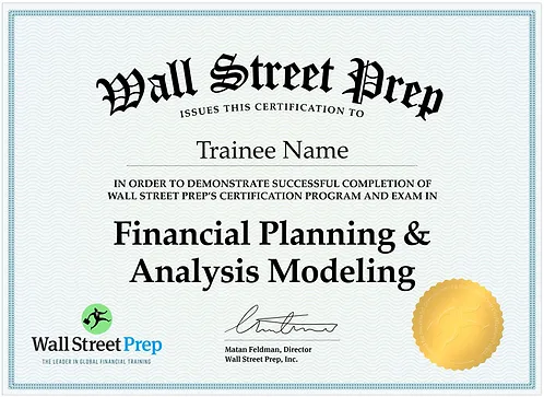 Financial Modelling Certification