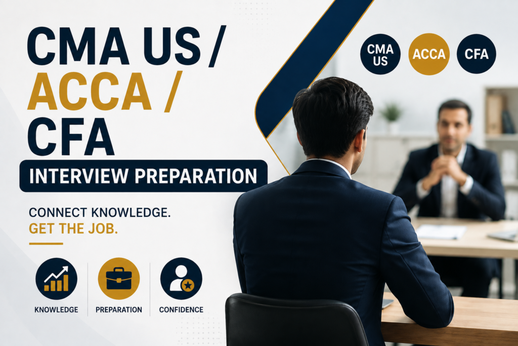CMA US ACCA CFA interview preparation for finance jobs