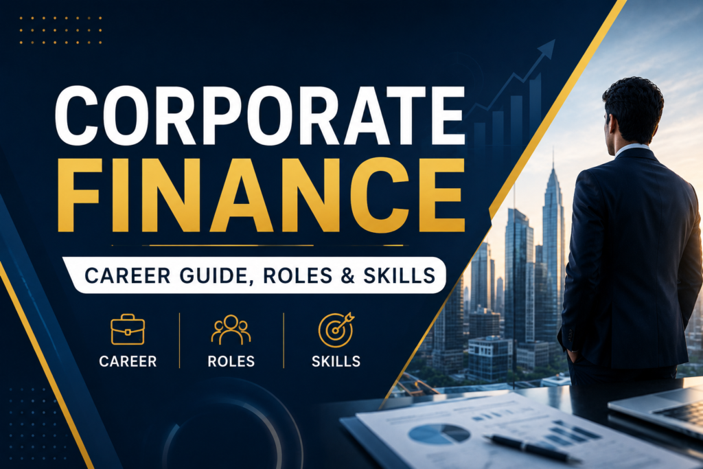 Corporate finance growth and financial planning illustration