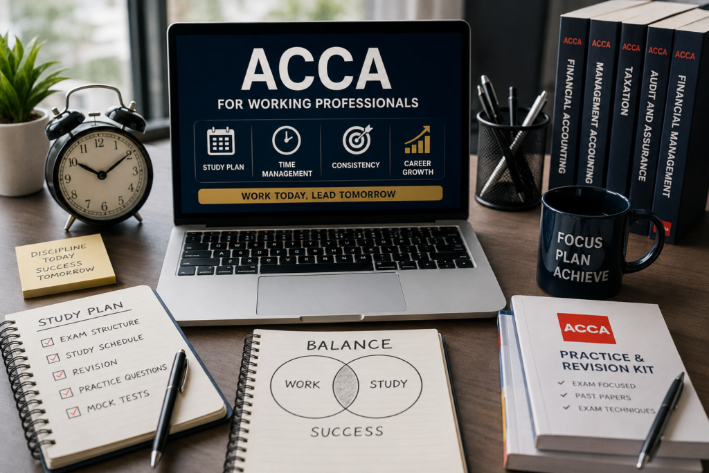 ACCA study plan for working professionals with time management and career growth