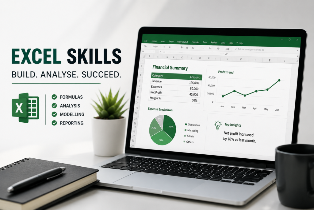 Excel financial analysis skills for finance students