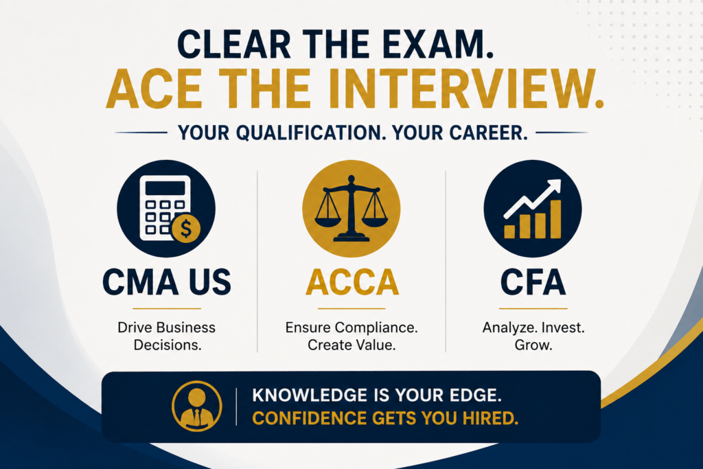CMA US ACCA CFA interview preparation showing knowledge preparation and confidence