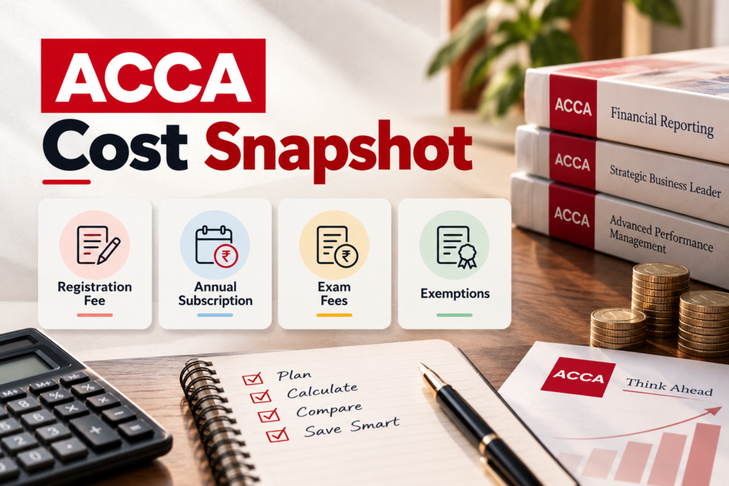 Paper Money Learning ACCA Total Cost in India 2026: Fees & Exemptions - Unique Global Education