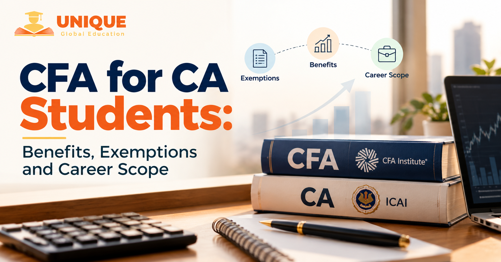 CFA for CA Students guide covering benefits, exemptions, career scope and the CA and CFA combination