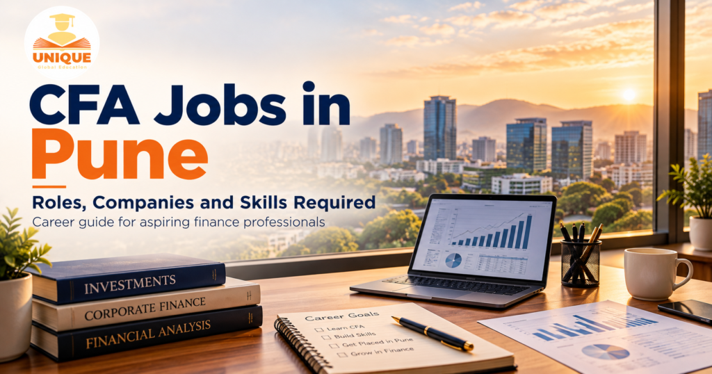 CFA Jobs in Pune blog cover showing finance careers, investment analysis, corporate finance and professional opportunities in Pune